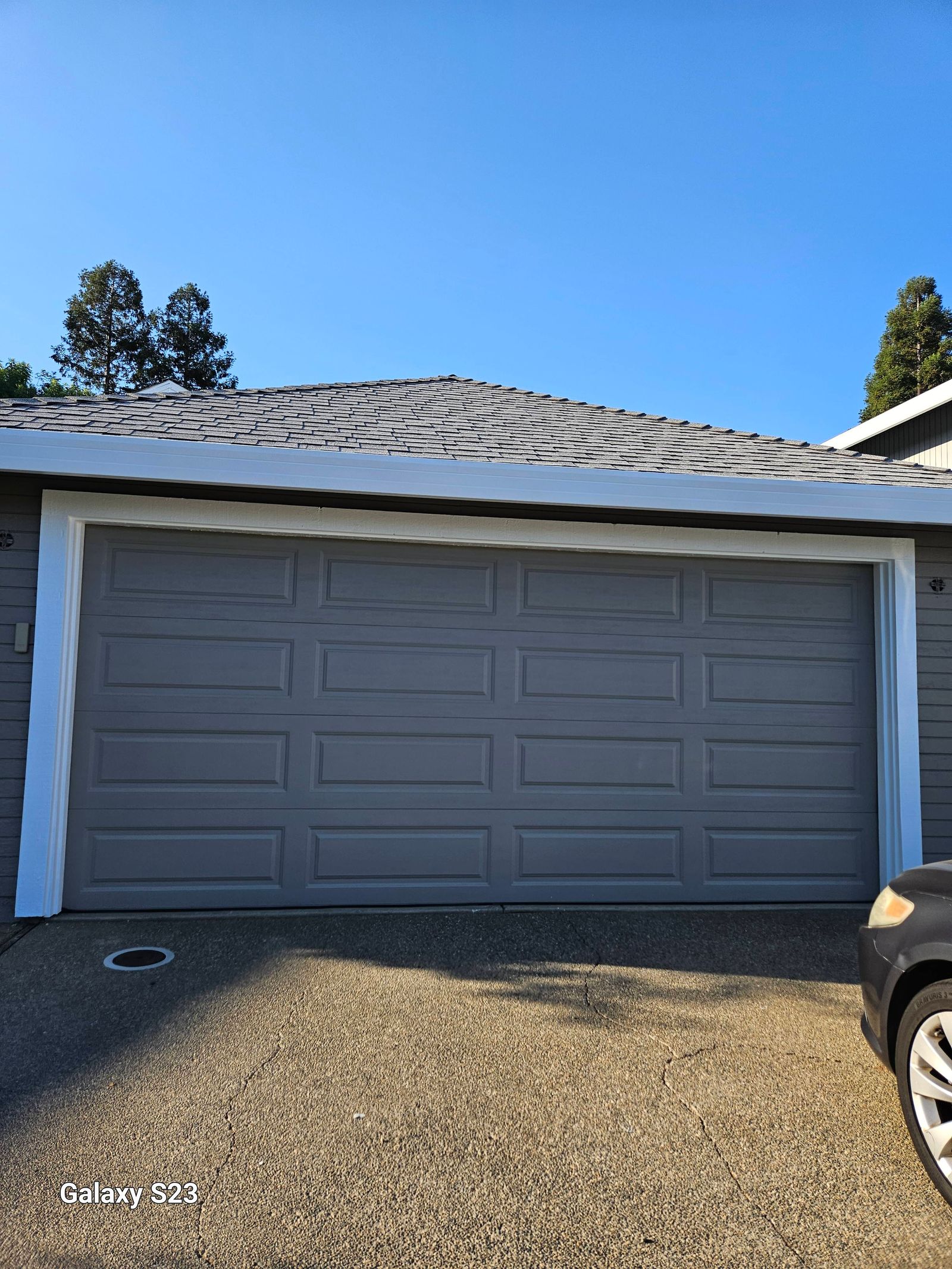 Painted garage door