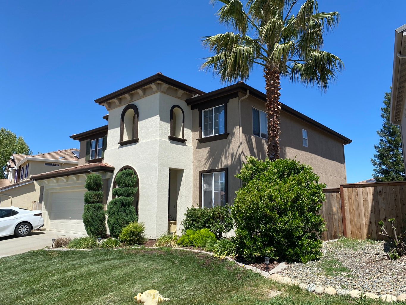 Two-story Roseville home freshly painted by EPC Painting