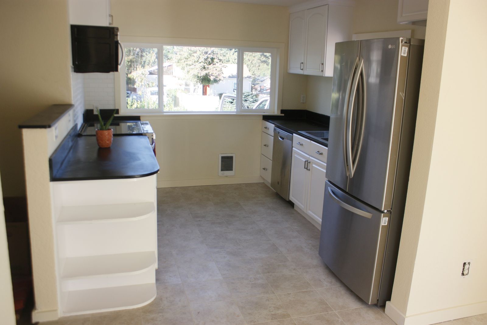 Bright kitchen in a newly painted home